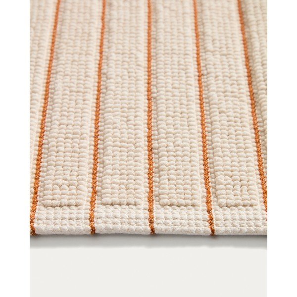 Oranžs/bēšs tekstila vannas istabas paklājiņš 50x80 cm Merade – Kave Home-image-2