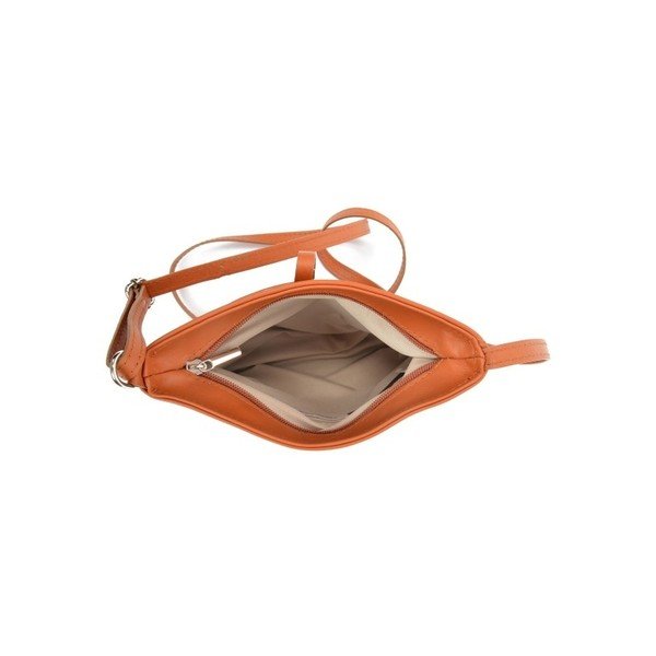 Konjaka brūna ādas rokassomiņa Roberta M Tarro Cognac-image-2