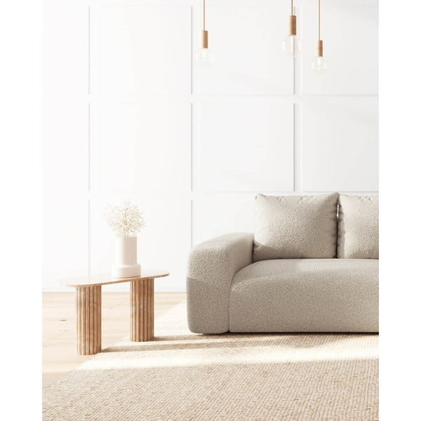 Krēmkrāsas stūra dīvāns no buklē auduma (labais stūris) Feiro – MESONICA-image-4