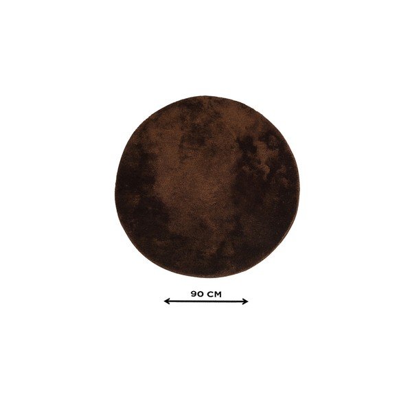 Tumši brūns vannas istabas paklājiņš ø 90 cm Havai – Foutastic-image-4