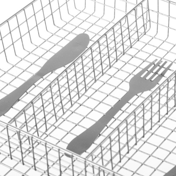 Metāla organizators atvilktnei sudraba krāsā 26,5 x 32,5 cm – Casa Selección-image-1