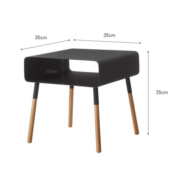 Melns kafijas galdiņš YAMAZAKI Plain, augstums 35 cm-image-4