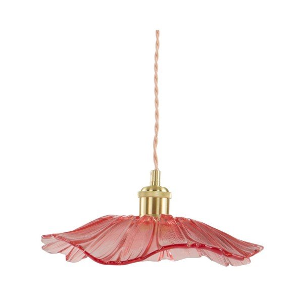 Sarkana/zelta krāsas stikla piekaramā lampa ø 30 cm Nugget – Jotex