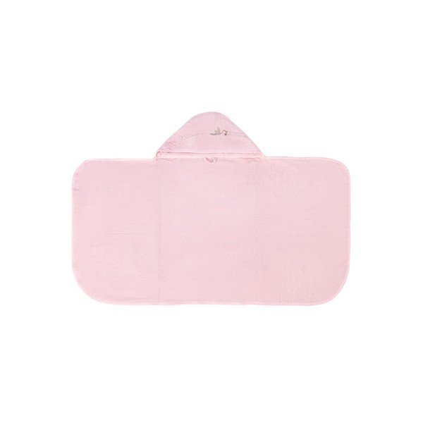 Rozā kokvilnas bērnu dvielis ar kapuci 80x135 cm Bebemarin – Foutastic-image-1