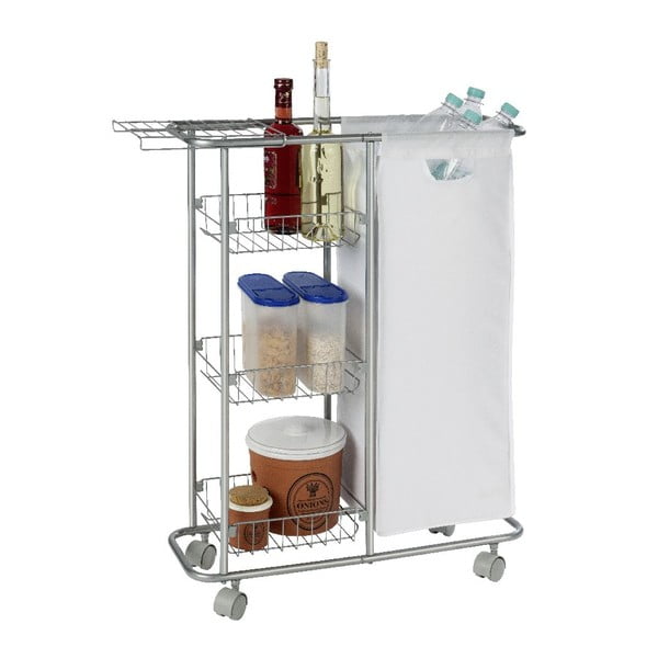 Universāls pārvietojams plaukts ar grozu Wenko Slim, 28 l-image-1