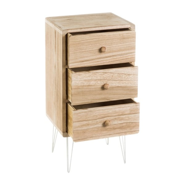 Dabīga toņa eksotiskās koksnes masīvkoka naktsskapītis Natural Way – Casa Selección-image-1