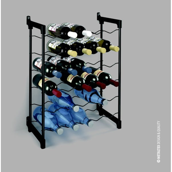 Pelēks metāla vīna statīvs 30 pudelēm Chianti – Metaltex-image-1