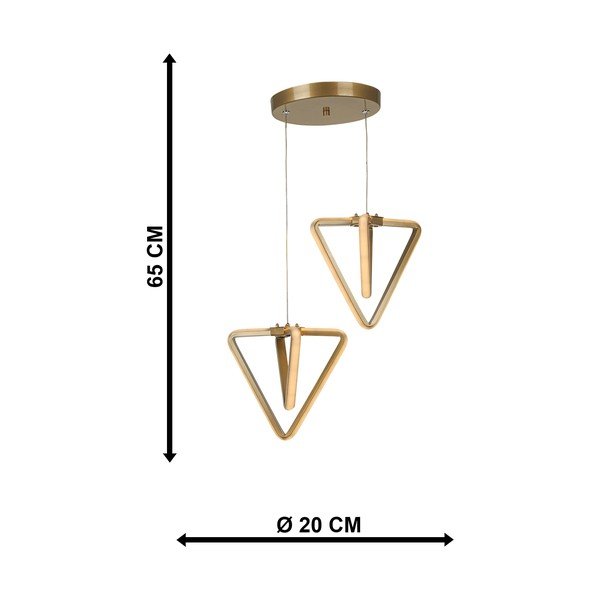 Bronzas krāsas metāla LED piekaramā lampa ø 20 cm Baris – Squid Lighting-image-4