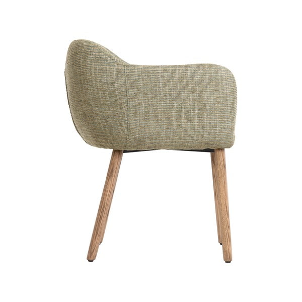 Gaiši zaļi polsterēti ēdamistabas krēsli ar roku balstiem (2 gab.) Blaine – Light & Living-image-3