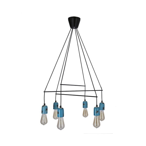 Melna/zila piekaramā lampa Vider – Candellux Lighting