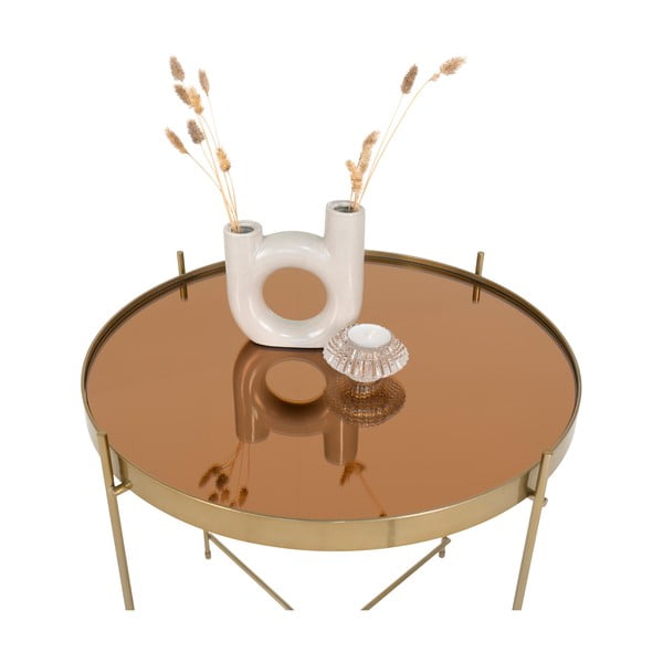 Apaļš žurnālgaldiņš zelta krāsā ø 48 cm Venezia – House Nordic-image-3