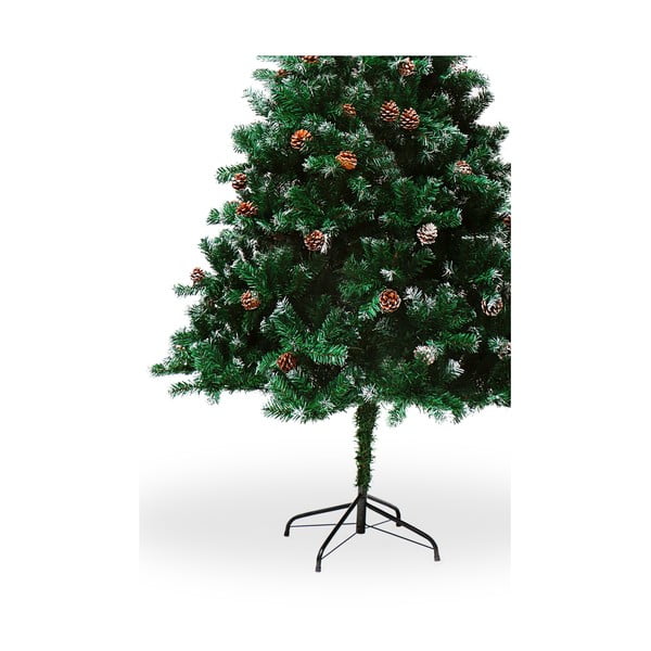 Mākslīgā Ziemassvētku eglīte ar priežu čiekuriem, augstums 1,8 m-image-2