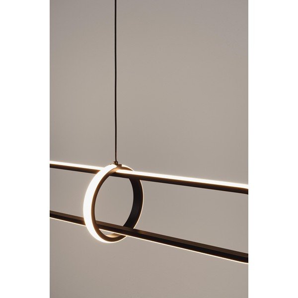 Melna metāla LED piekaramā lampa Alken – Bizzotto-image-1