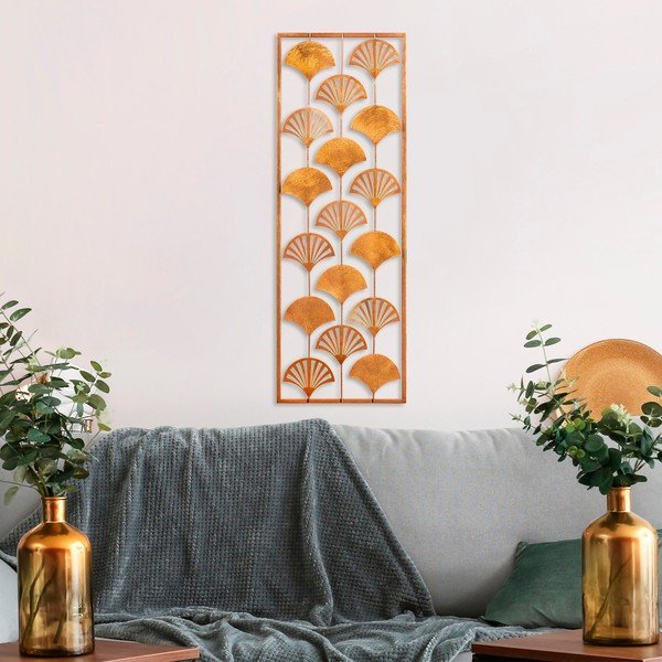 Metāla sienas dekors 32x90 cm Gingko – Wallity-image-1
