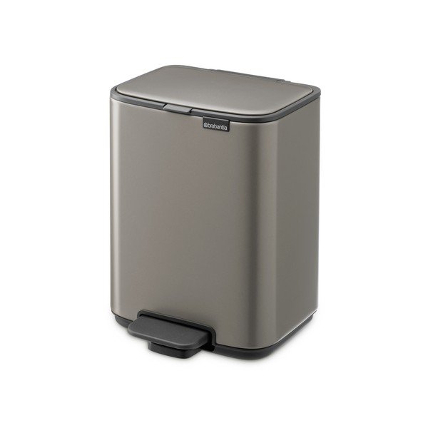 Pelēka tērauda atkritumu tvertne ar pedāli 4 l Bo – Brabantia