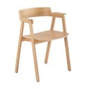 Dabīga toņa ozola masīvkoka pusdienu krēsls ar roku balstiem Flip – Gazzda