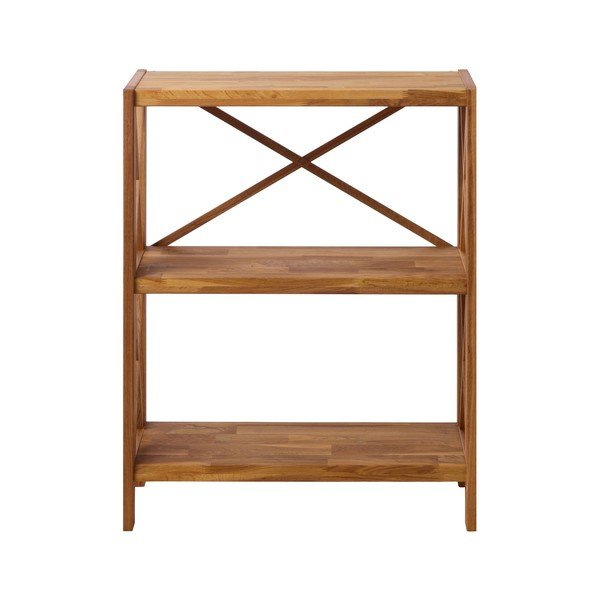 Dabīga toņa ozola masīvkoka plaukts 70x87 cm X-Shelf – Unique Furniture