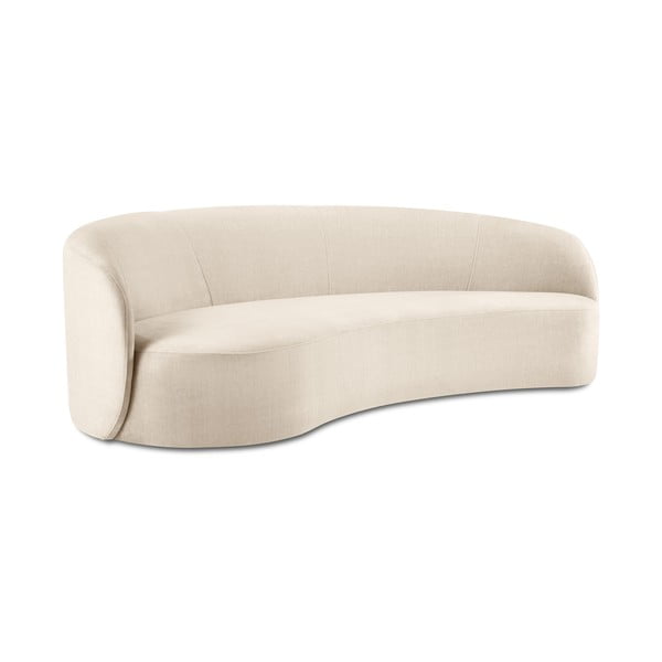 Bēšs samta asimetrisks dīvāns Mazzini Sofas Debbie, kreisais stūris-image-2