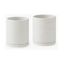 2 baltu puķu podu komplekts Bonami Selection Terrazzo, ø 26 cm