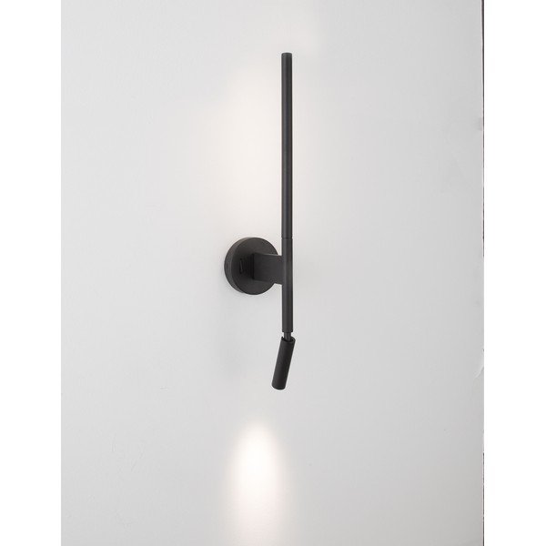 Matēti melna alumīnija LED sienas lampa ar saliekamu konstrukciju Handy – Nova Luce-image-4
