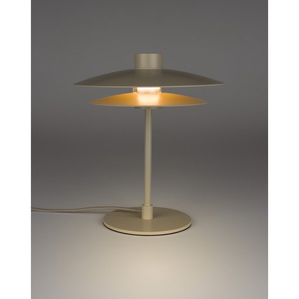 Bēša metāla galda lampa (augstums 32 cm) Wubbo – White Label-image-1