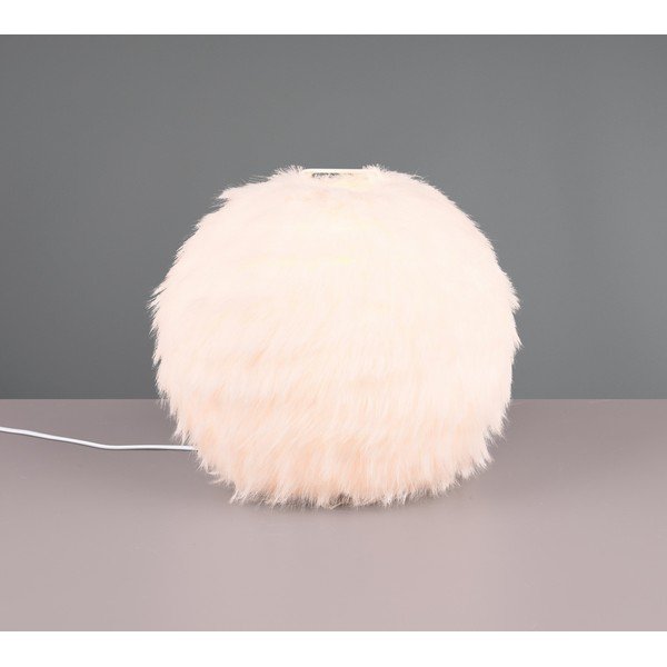 Krēmkrāsas galda lampa (augstums 24 cm) Furry – Reality-image-1