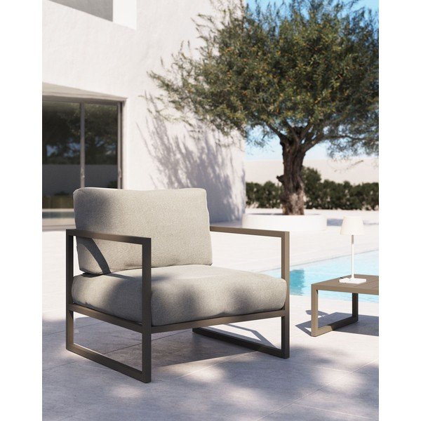 Pelēks metāla dārza atpūtas krēsls Comova – Kave Home-image-3