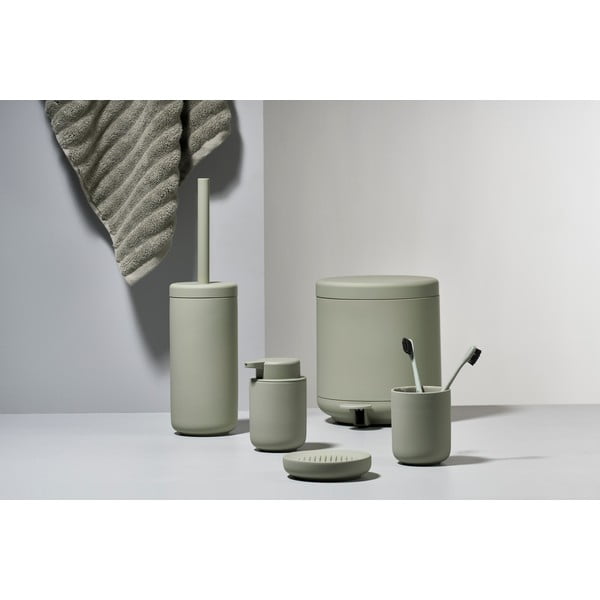 Pelēki zaļš keramikas ziepju dozators Zone Eucalyptus, 250 ml-image-4