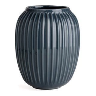 Antracīta pelēka keramikas vāze Kähler Design Hammershoi, augstums 20 cm