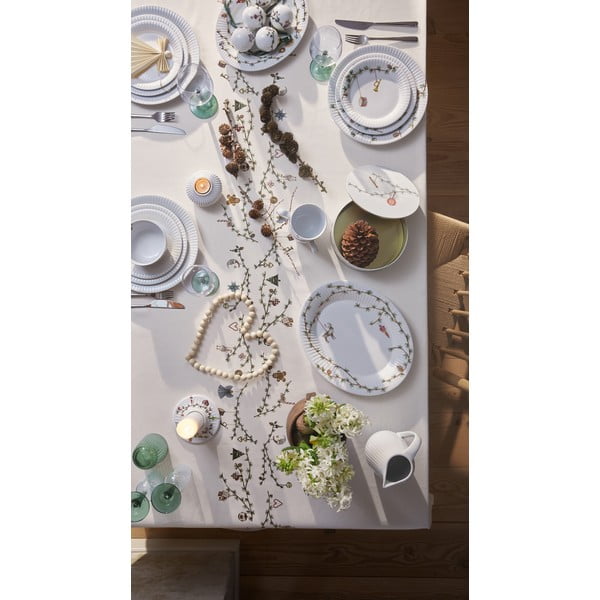 Balts porcelāna servēšanas šķīvis ar Ziemassvētku motīvu 27x34 cm Hammershøi – Kähler Design-image-3