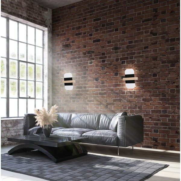 Melna/balta LED sienas lampa April – Candellux Lighting-image-1