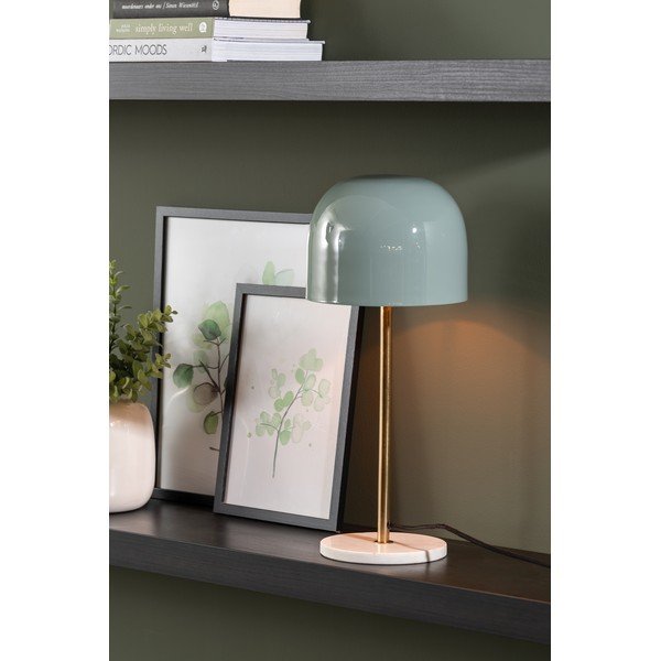 Piparmētru zaļa galda lampa ar metāla abažūru (augstums 50 cm) Manta – Leitmotiv-image-1