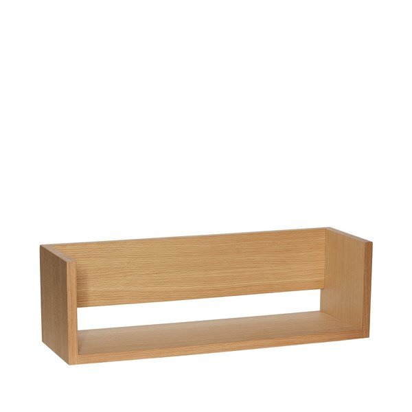 Dabīga toņa sienas plaukts ar ozolkoka imitāciju 64 cm Gap – Hübsch