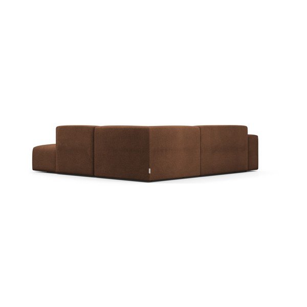Brūns velveta stūra dīvāns Marie Claire Home Karen, 260 cm, labais stūris-image-4