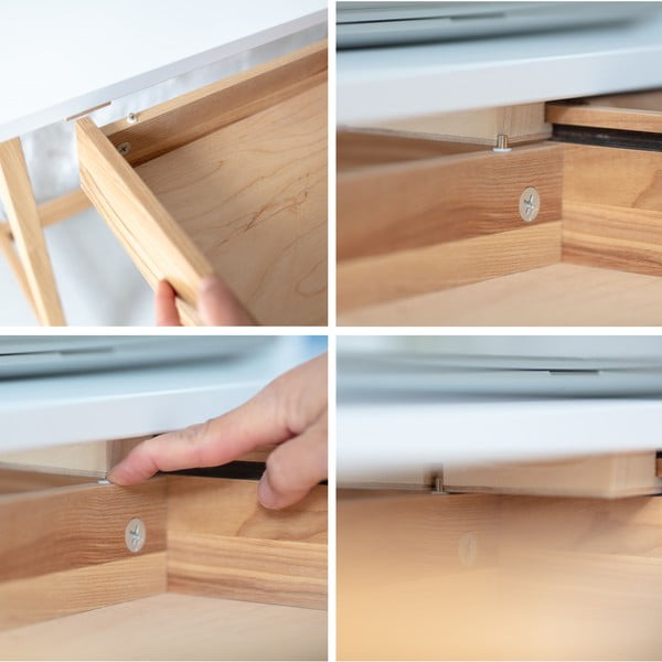 Darba galds ar baltu virsmu 85x115 cm Luka - Ragaba-image-4