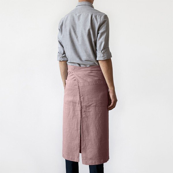 Vecviolets lina priekšauts Linen Tales Garcon, garums 76 cm-image-1