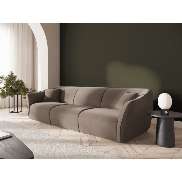 Brūns samta dīvāns 292 cm Tokyo – Cosmopolitan Design-image-1