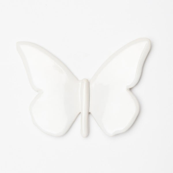 Balta ar rokām darināta sienas apdare Velvet Atelier Mariposa