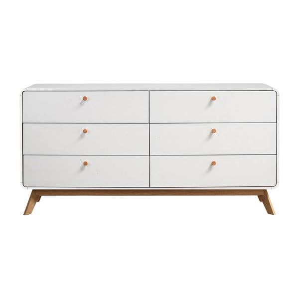 Balta zema kumode 150x74 cm Caitlin – Støraa-image-3