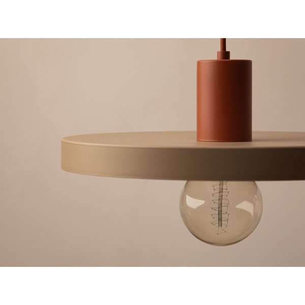 Bēša metāla piekaramā lampa ø 30 cm Ori – Micadoni -image-2