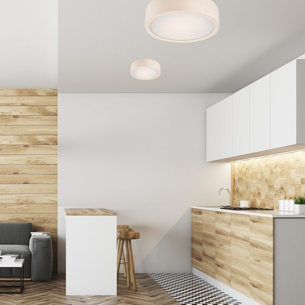 Balta griestu lampa ar stikla abažūru ø 27 cm Eveline – LAMKUR-image-2