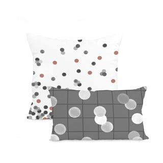 2 kokvilnas spilvendrānu komplekts Blanc Shine Confetti