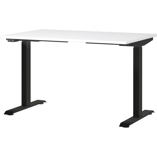 Darba galds ar elektriski regulējamu augstumu un baltu galda virsmu 80x120 cm Jet – Germania