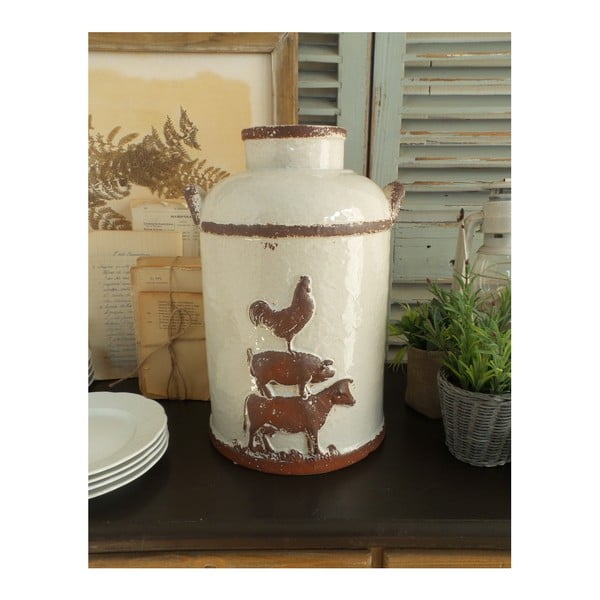 Keramikas kaste ar vāku Orchidea Milano Farm Animals, augstums 36 cm