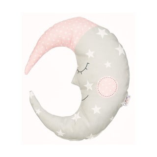 Bēšs un rozā bērnu spilvens ar kokvilnu Mike & Co. NEW YORK Pillow Toy Moon, 30 x 33 cm