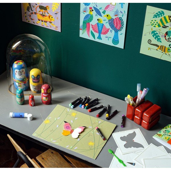 Mākslas komplekts ar eļļas pasteļiem Djeco Atelier Jungle-image-1