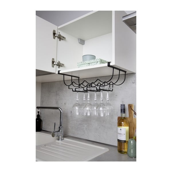 Melns metāla glāžu statīvs Wenko-image-4