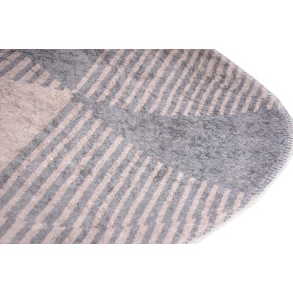 Pelēks mazgājams paklājs 80x120 cm Oval – Vitaus-image-2