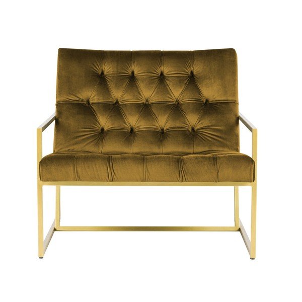 Sinepju dzeltens krēsls ar zeltainu dizainu Mazzini Sofas Bono-image-2