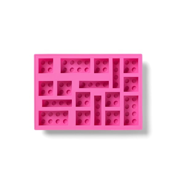 Rozā silikona ledus veidne LEGO® figūriņu formā